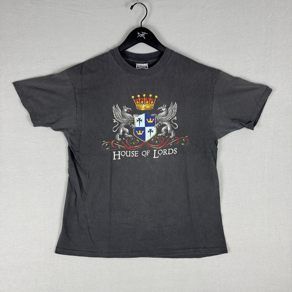 Vintage 1988 Faded Black House Of Lords Band T-Shirt Mens XL 80s Faded Smoky